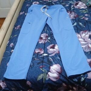 Figs Light Blue Cargo Pants for Womens